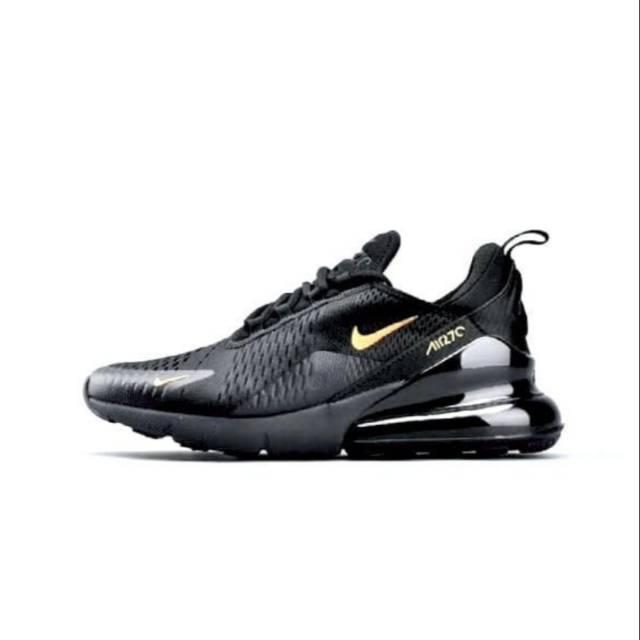 Jual NIKE AIR MAX 270 BLACK GOLD ORIGINAL PREMIUM Shopee Indonesia