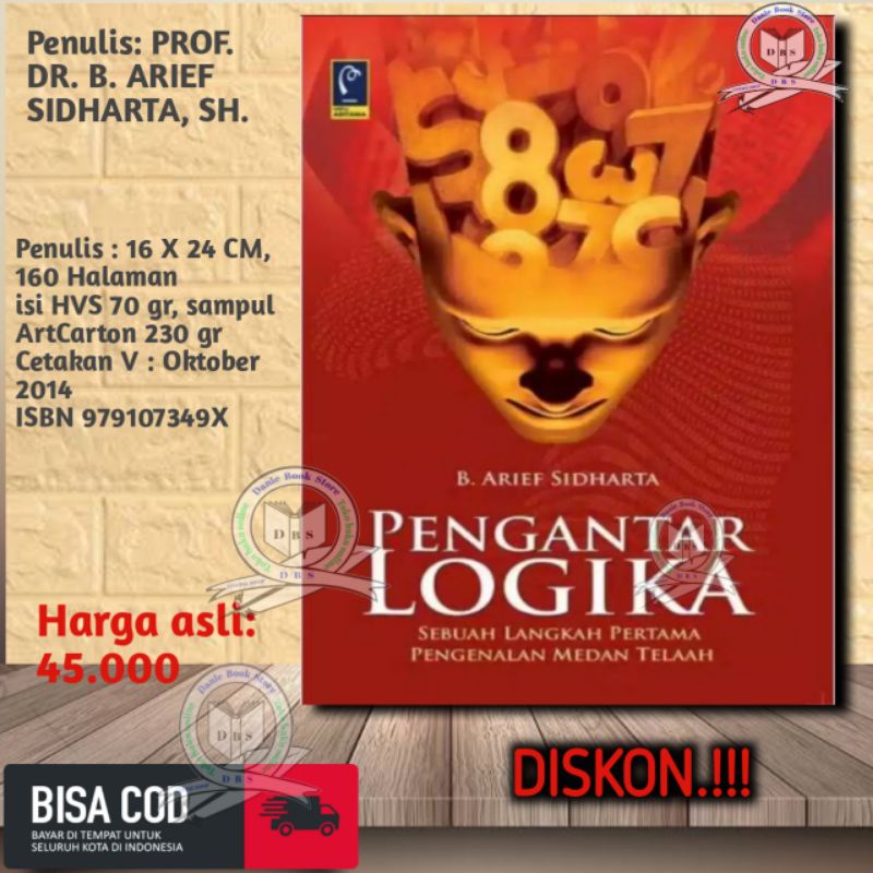 Jual BUKU PENGANTAR LOGIKA - B ARIEF SIDHARTA, SH.| Refika Aditama ...