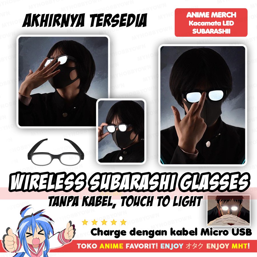 Kacamata Anime LED – Subarashii – Toko Anime Terpercaya di Indonesia