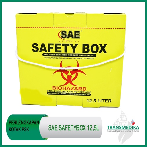 Jual Safety Box 12,5L / Tempat Sampah Medis Sampah Tajam / SAE Medical ...