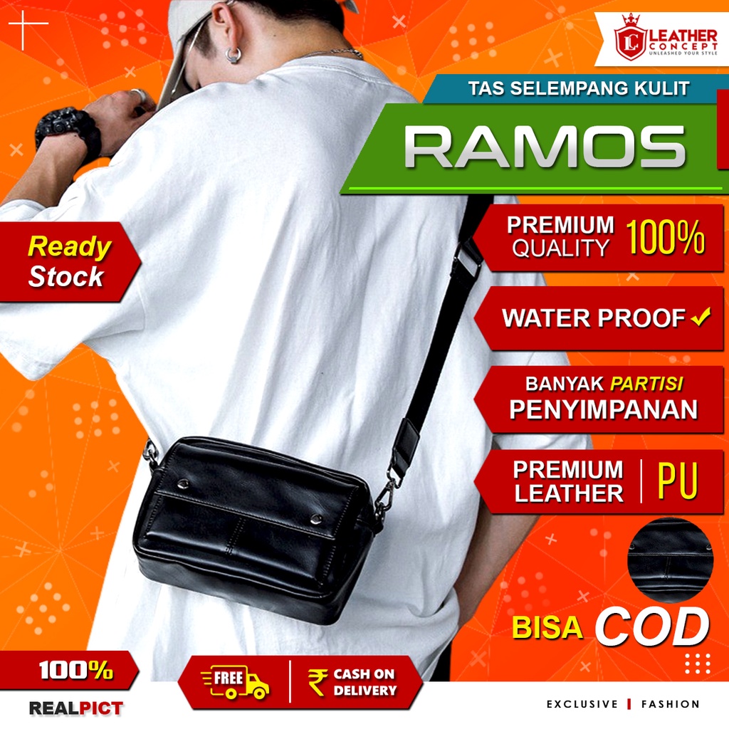 Jual LEATHER CONCEPT Tas Kulit Pria Tas Selempang Pria Tas Pria Tas