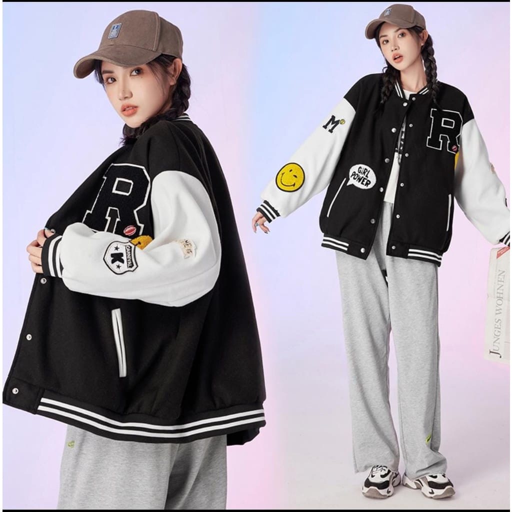 Inspirasi Outfit on X: Jaket varsity baseball korean — a thread   / X