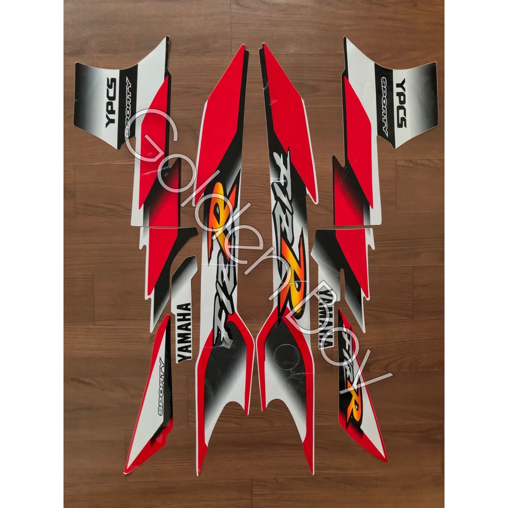 Jual striping yamaha fiz r fizr fiz r f1 zr 2001 2002 putih merah list ...