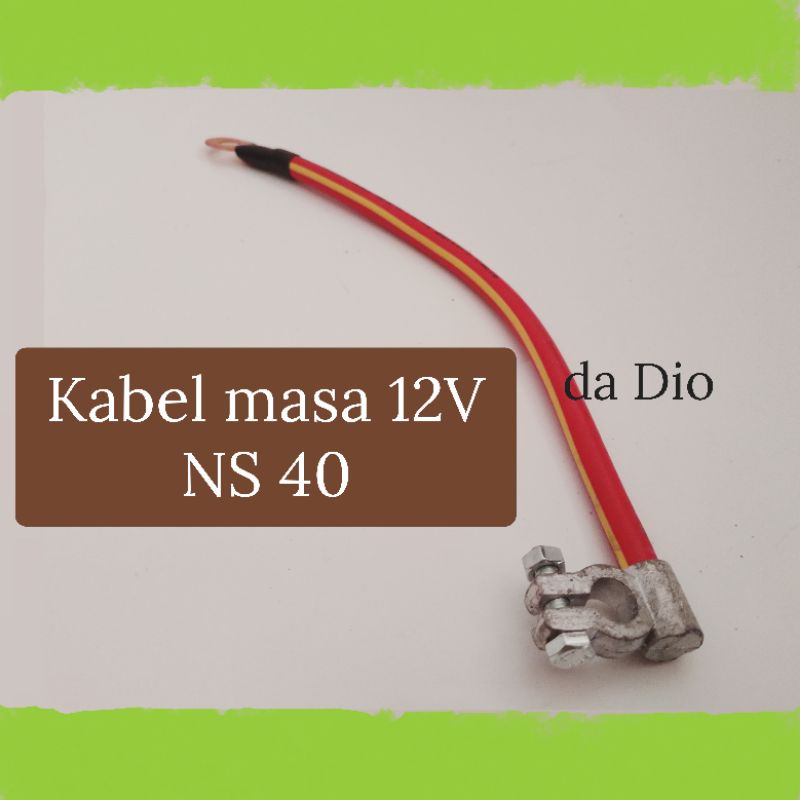 Jual (30 cm) KABEL MASA MASSA 12 V SKUN - KEPALA AKI KECIL | Shopee