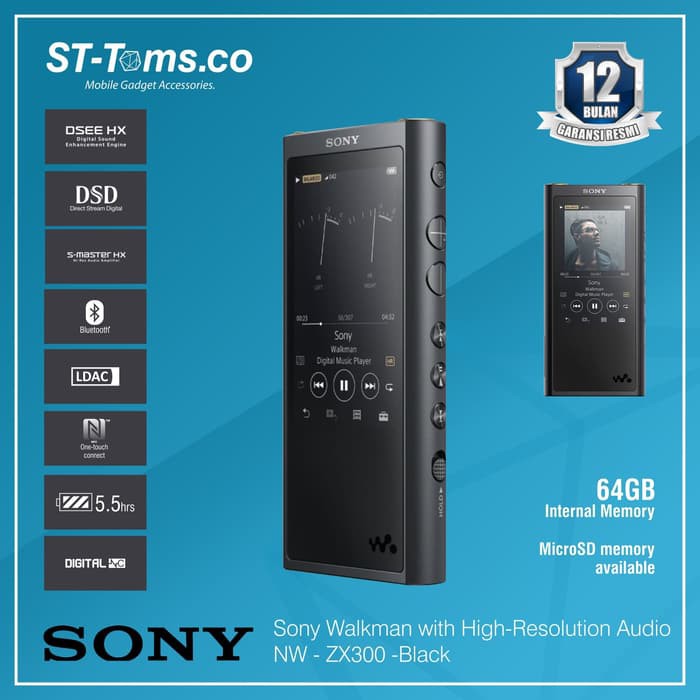 bn:18] SONY ウォークマン ZXシリーズ NW-ZX300(S) シルバー/64GB Jual