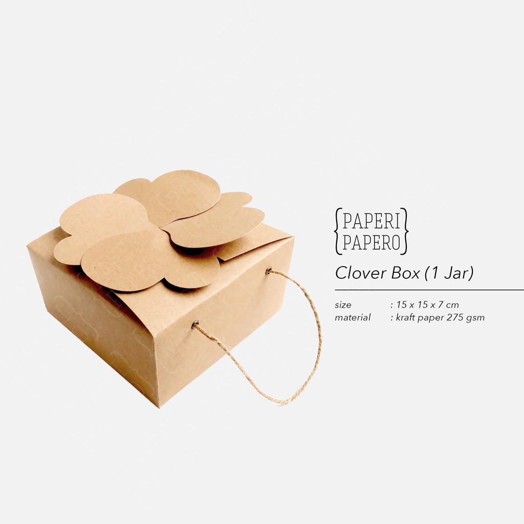 Jual Clover Box Isi 1 toples (14 x 14 x 7 cm) - Kotak Kue Kering Parcel ...