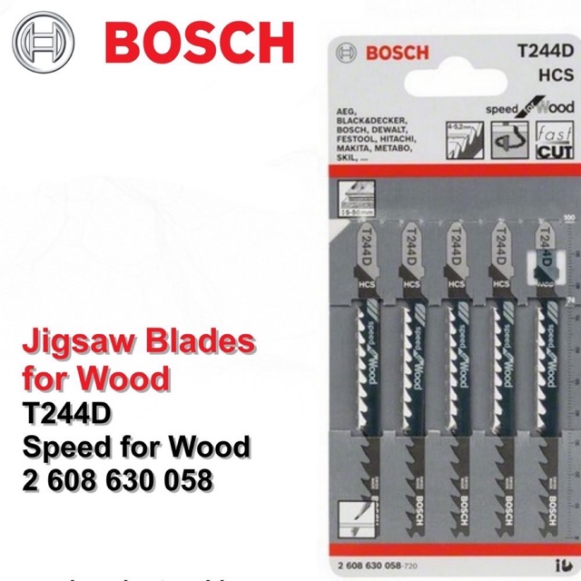 Jual Bosch Mata Jigsaw T244D Jigsaw Blade Triplek Kayu Wood T244D hrg ...