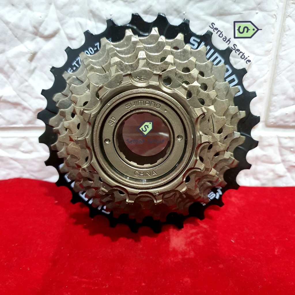 Jual ORIGINAL SHIMANO FREEWHEEL 7 SUSUN 14 28 T GEAR GIR BELAKANG SEPEDA ULIR DRAT MULTI SPEED SPROCKET Shopee Indonesia