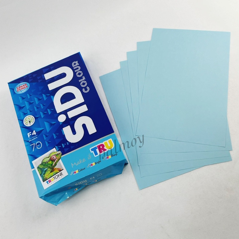 Jual Kertas Hvs Fotokopi Print Sinar Dunia 70 Gsm F4 Warna Biru