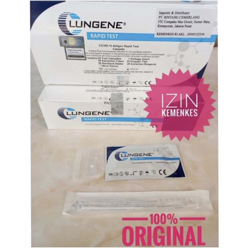 Jual Alat Rapid Test Swab Tes Antigen Clungene Lungene Biru Akl Kemenkes Original Ecer Mandiri