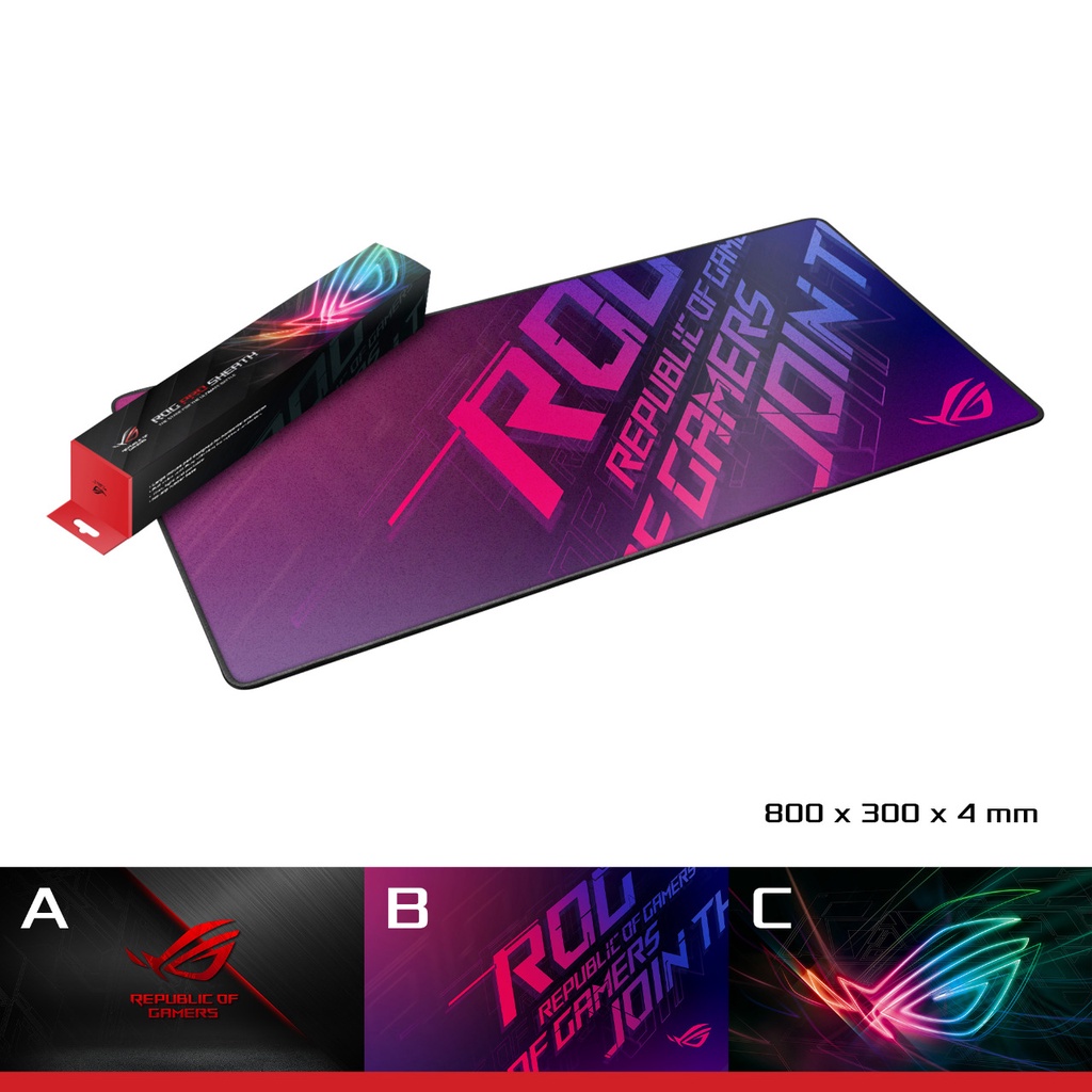 TaffGO ASUS ROG Gaming Mouse Pad Illuminated RGB 800x300x3mm - GMS-WT5 -  Multi-Color 