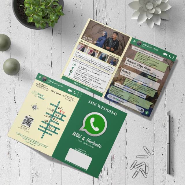 Jual Undangan Pernikahan Model Whatsapp, Kekinian, Milenial | Shopee