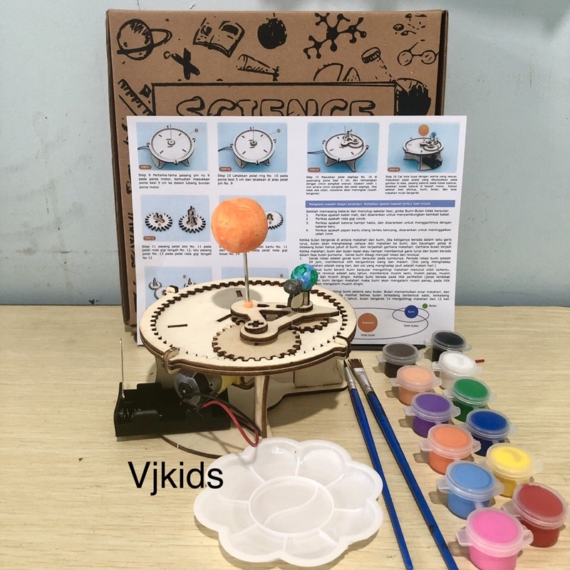 Jual diy mainan science gerakan matahari, bumi dan bulan untuk anak ...