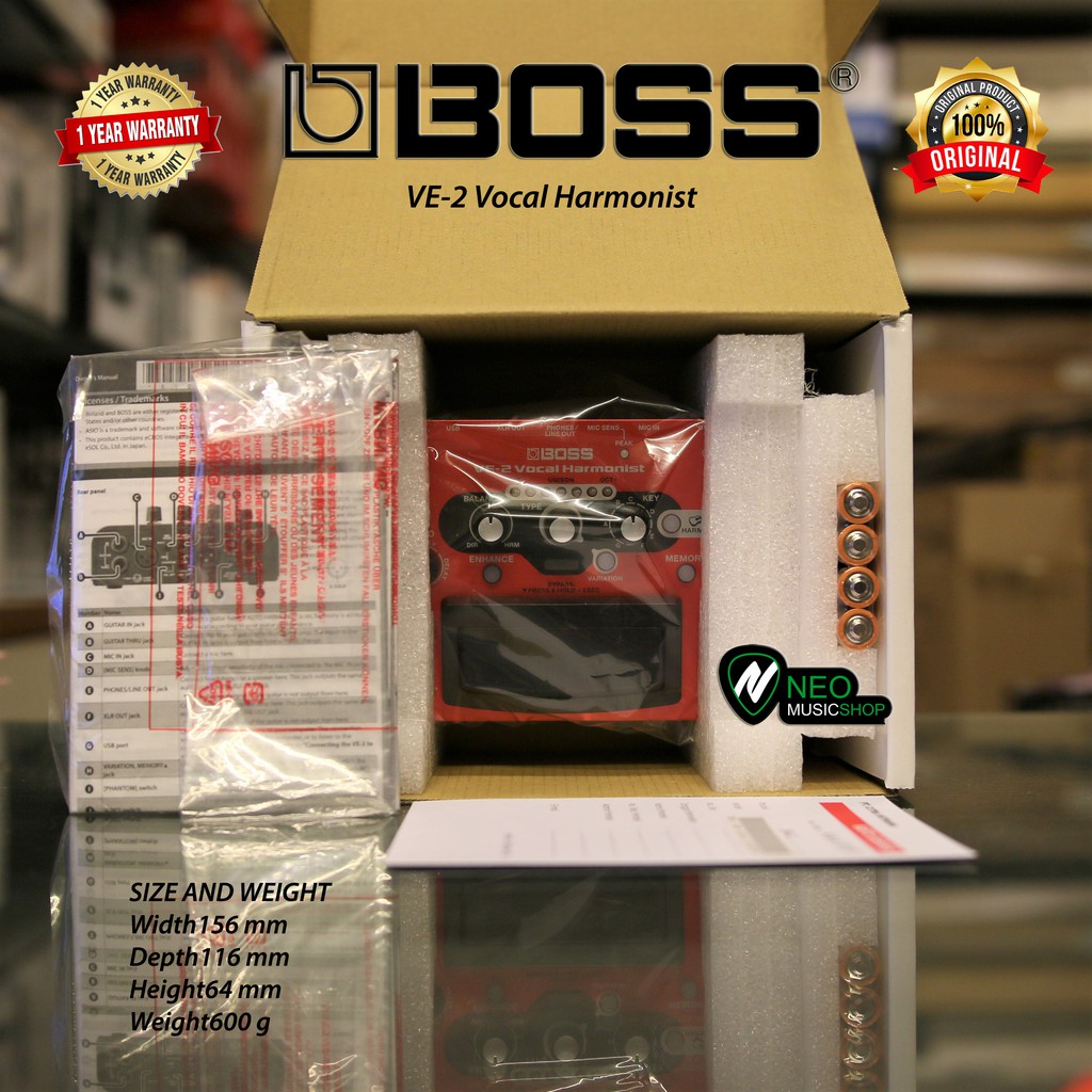 Jual Boss VE2 Vocal Harmonist Effects Processor Stompbox | Shopee Indonesia