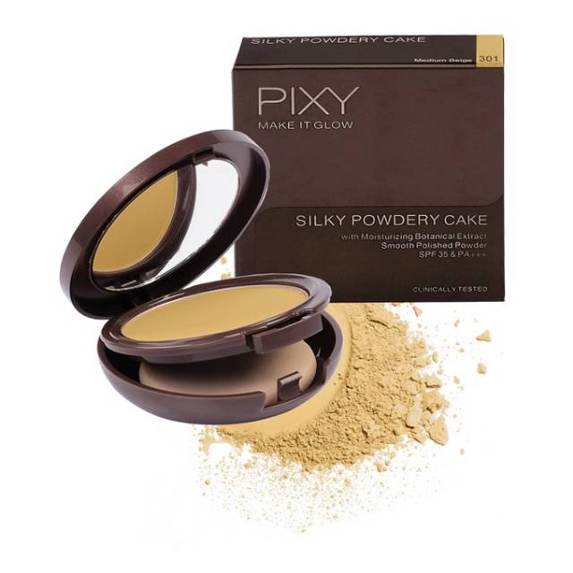 Jual PIXY SILKY POWDERY CAKE MAKE IT GLOW SERIES & Fixed Matte Powder ...