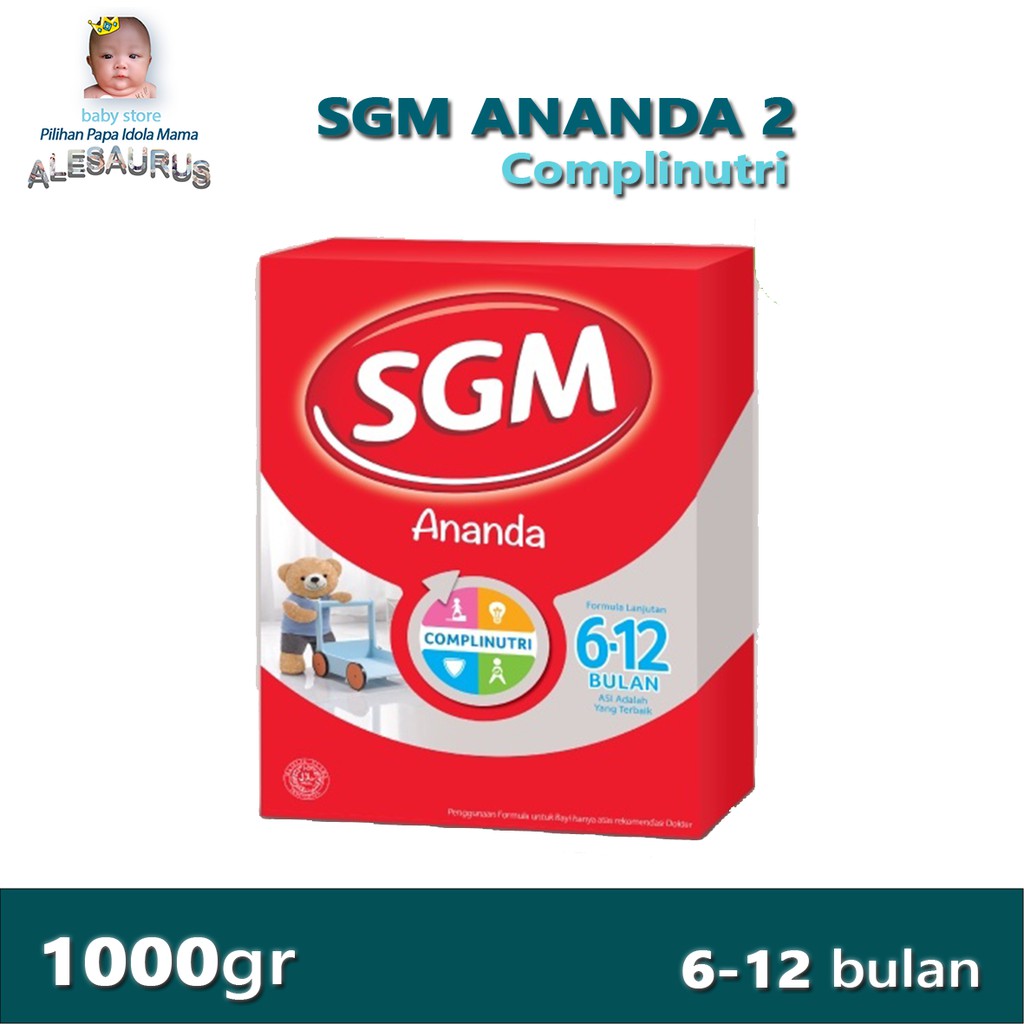 Jual SGM Ananda 2 Susu Formula Bayi 6-12 Bln 1000gr / 1000 gr | Shopee