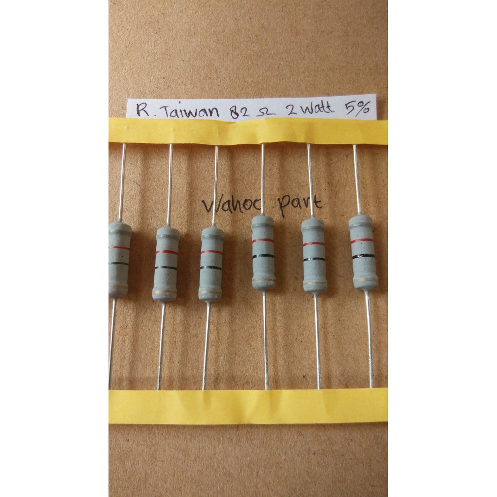 Jual Resistor 82 ohm Taiwan 2 watt 5% harga (10 pcs ) | Shopee Indonesia