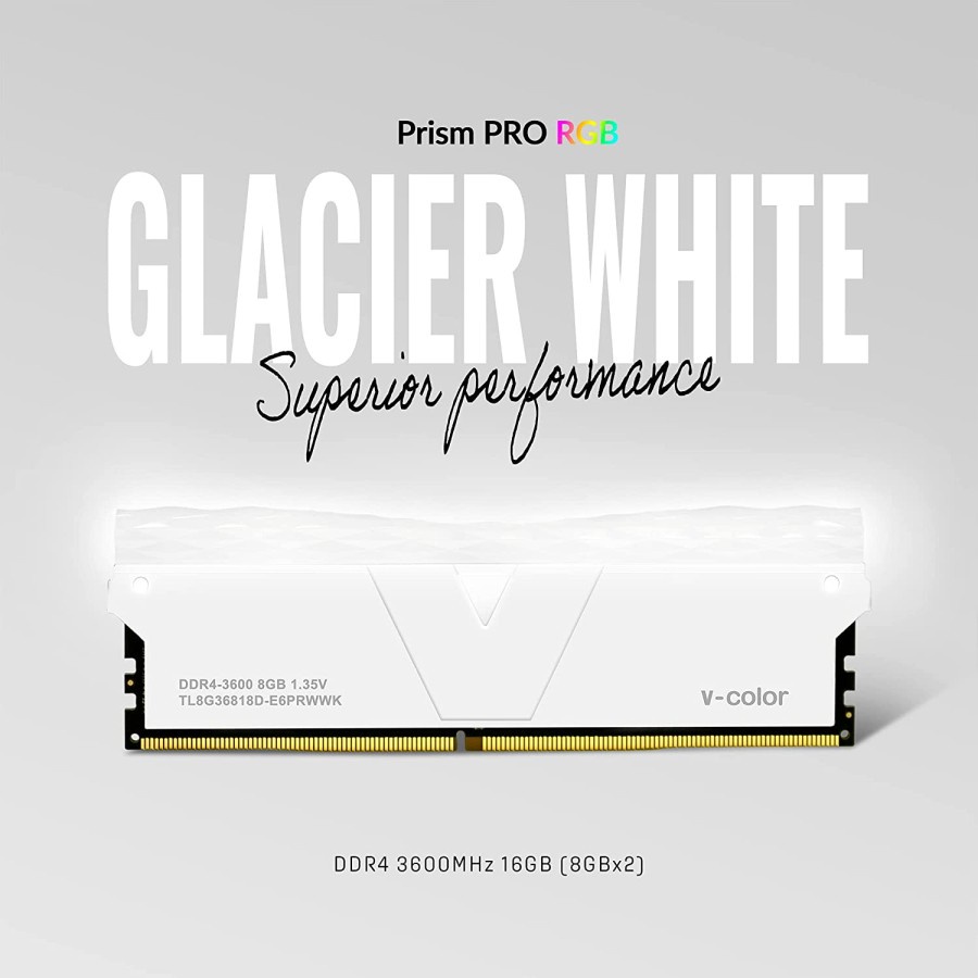 Jual V-COLOR PRISM PRO RGB WHITE DDR4 PC28800 3600MHz 16GB ( 2x8GB ...
