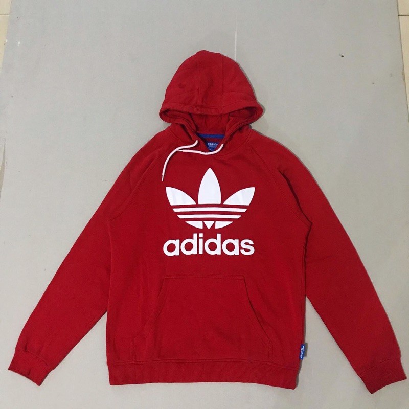 HOODIE ADIDAS TREFOIL MERAH SECOND Original