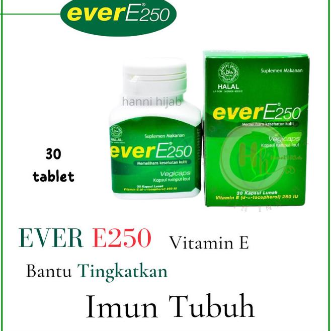 Jual Ever E250 Vitamin E 250 iu untuk kesehatan kulit dan Promil isi 30