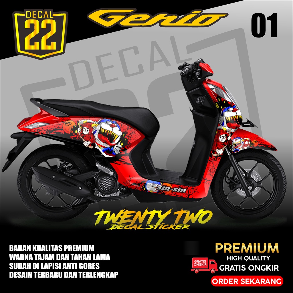 Jual Sticker Decal Full Body Honda Genio Kode Dua Dua Decal Podo Shopee Indonesia