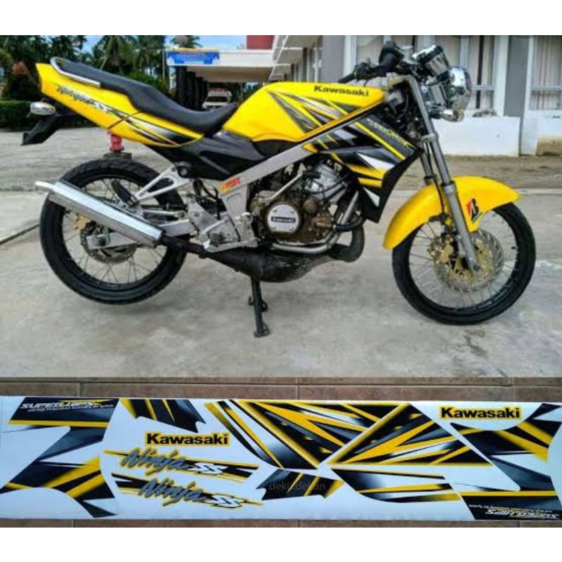 Jual Strip Striping list body sticker Kawasaki Ninja SS kuning | Shopee ...