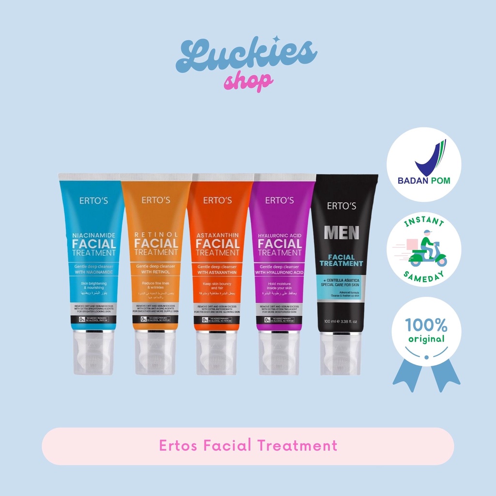 Jual BPOM Ertos Facial Treatment Varian Niacinamide Retinol Hyaluronic