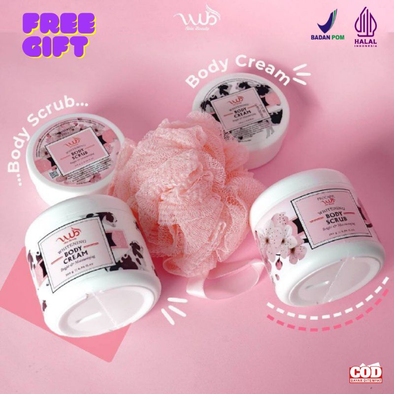 Jual Wub Skin Beauty Body Cream Bleaching dan Scrub varian 100 gram dan