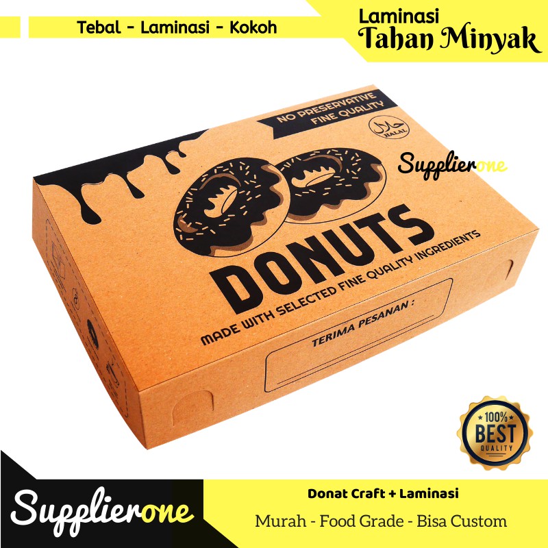 Jual Box Donat Dus Donat Kotak Donat Kemasan Donat Tempat Donat Box Donat Besar Custom Box 0138