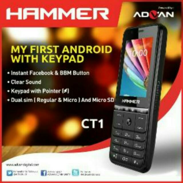 Jual Advan Hammer CT1. Hp Android murah Candybar | Shopee Indonesia