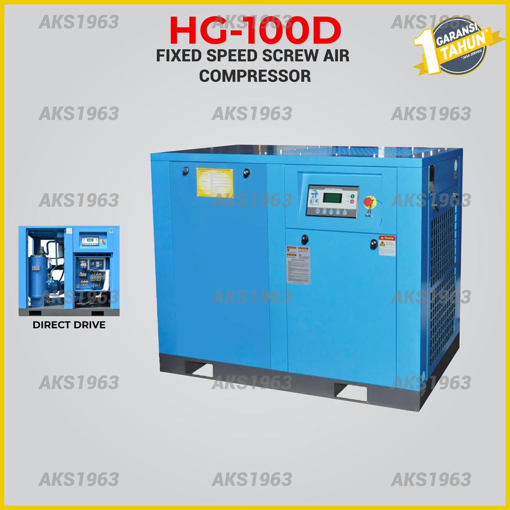 Jual Kompresor Angin Fixed Speed Screw Air Compressor Dinamo 75 Kw ...