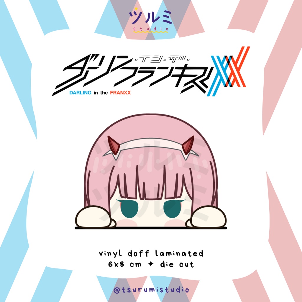 Jual Darling in The Franxx: Zero Two Peeking Sticker / Peeker Sticker ...