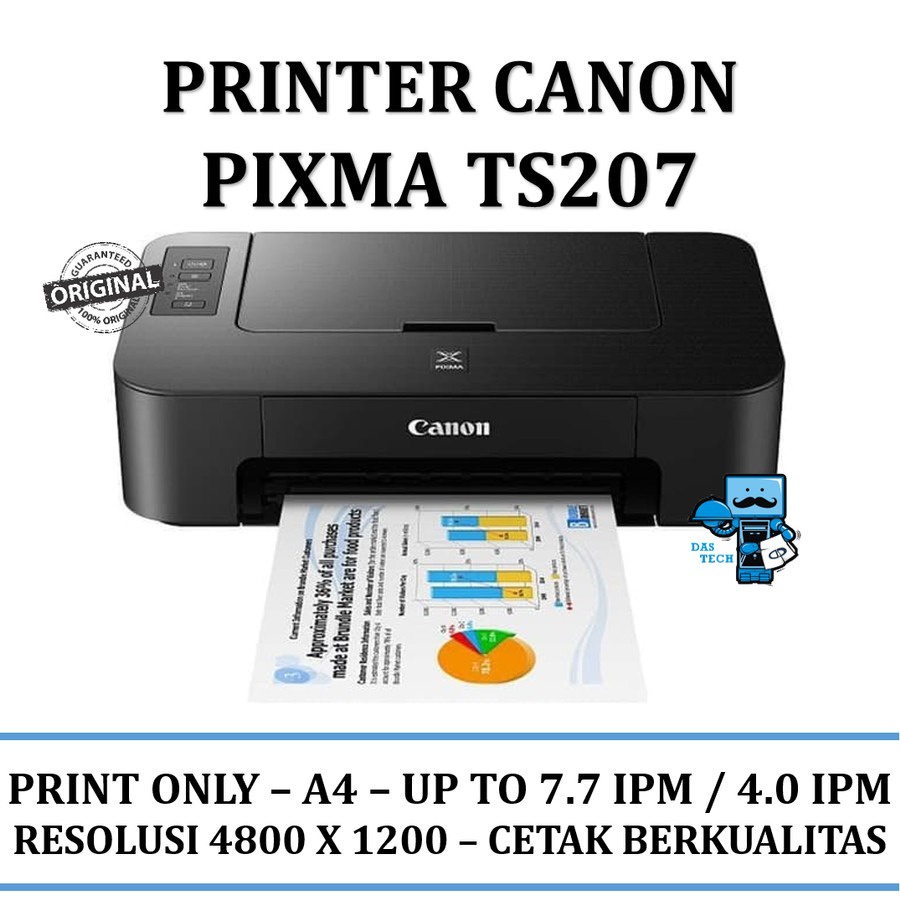 Jual Printer Canon Pixma TS207 Inkjet Print Only Resmi Shopee Indonesia