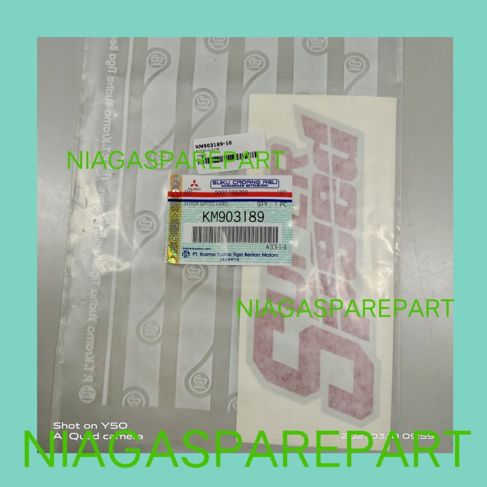 Jual STICKER SUPER SPEED CANTER - KM903189 MITSUBISHI ORIGINAL STIKER ...