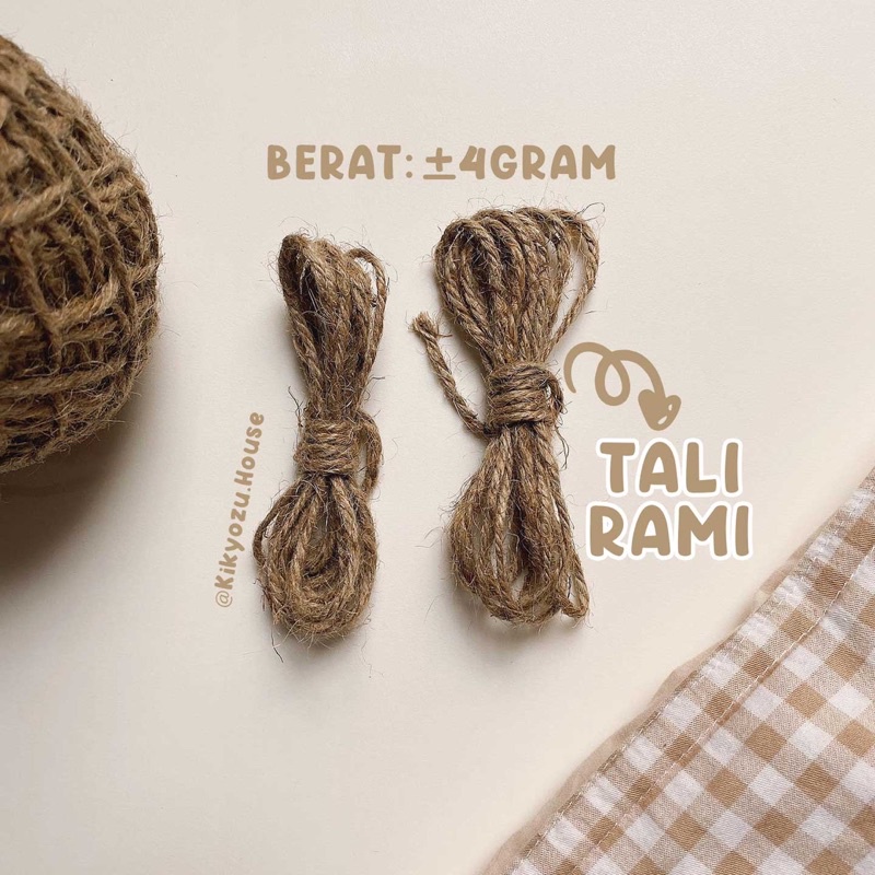 Jual Tali Rami aesthetic untuk packingan dekorasi | Shopee Indonesia