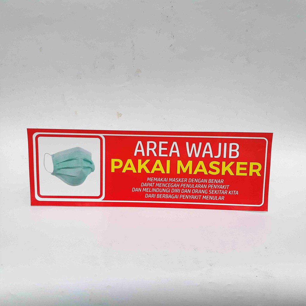 Jual Stiker Wajib Pakai Masker Stiker Anjuran Wajib Pakai Masker Shopee Indonesia 1812