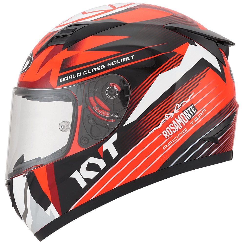 Jual HELM KYT R10 FLAT & PIN LOCK RACE EDITION 3 RED FLUO/WHITE