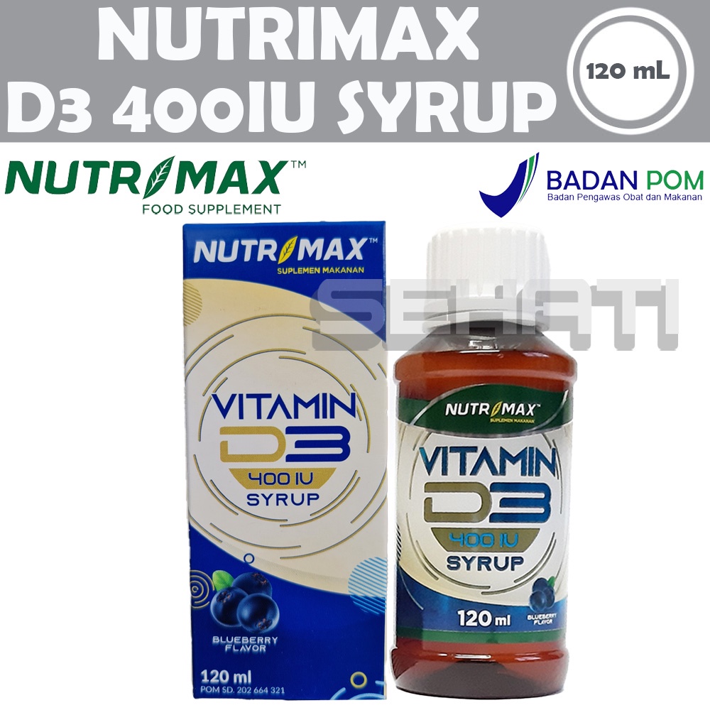 Jual Nutrimax Vitamin D3 400 IU Syrup 120 ml Menjaga Kesehatan Tulang
