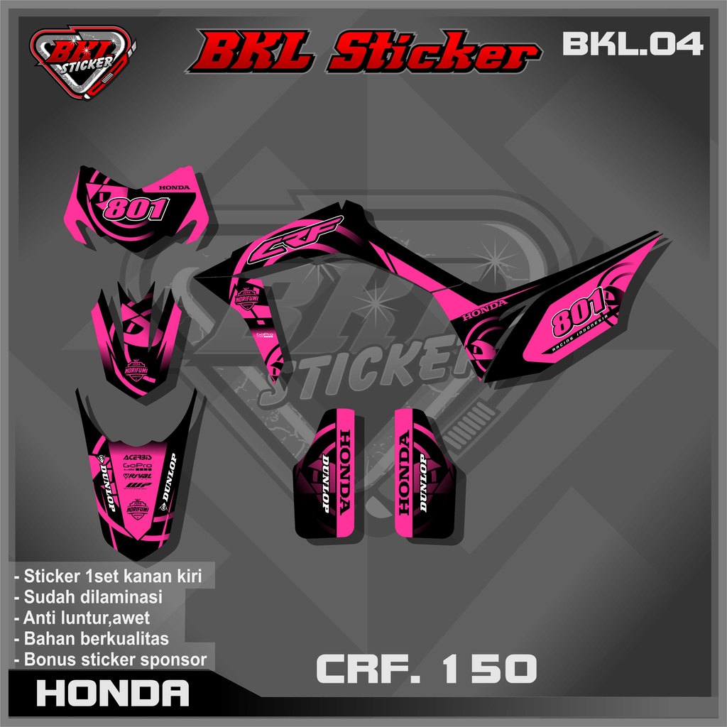 Jual Stiker Striping Motor Variasi Lis Crf 150 Semi Full Body Desain