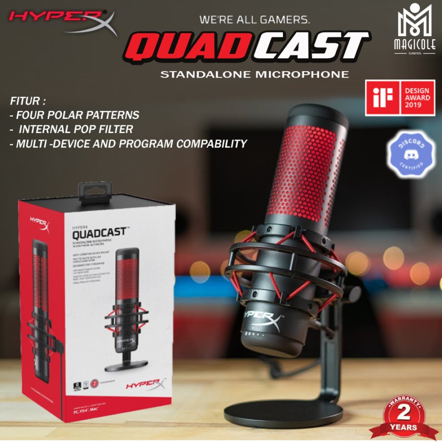 Jual HyperX QuadCast USB Condenser Gaming Microphone For Streaming ...