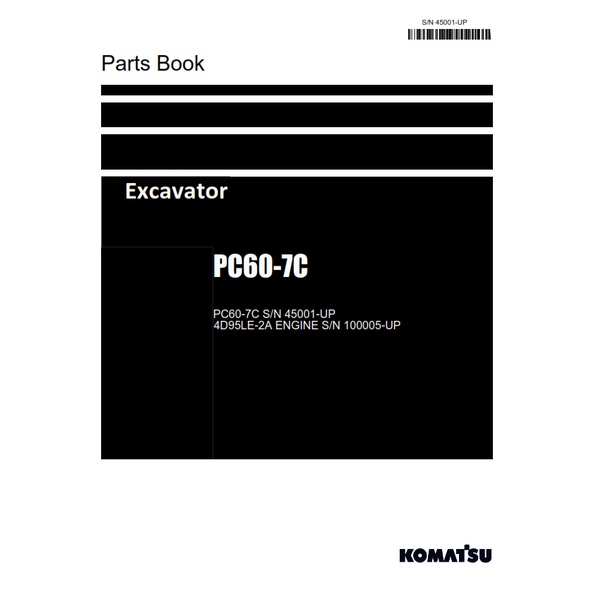 Jual PC60-7C PART BOOK KOMATSU EXCAVATOR SN 45001 | Shopee Indonesia