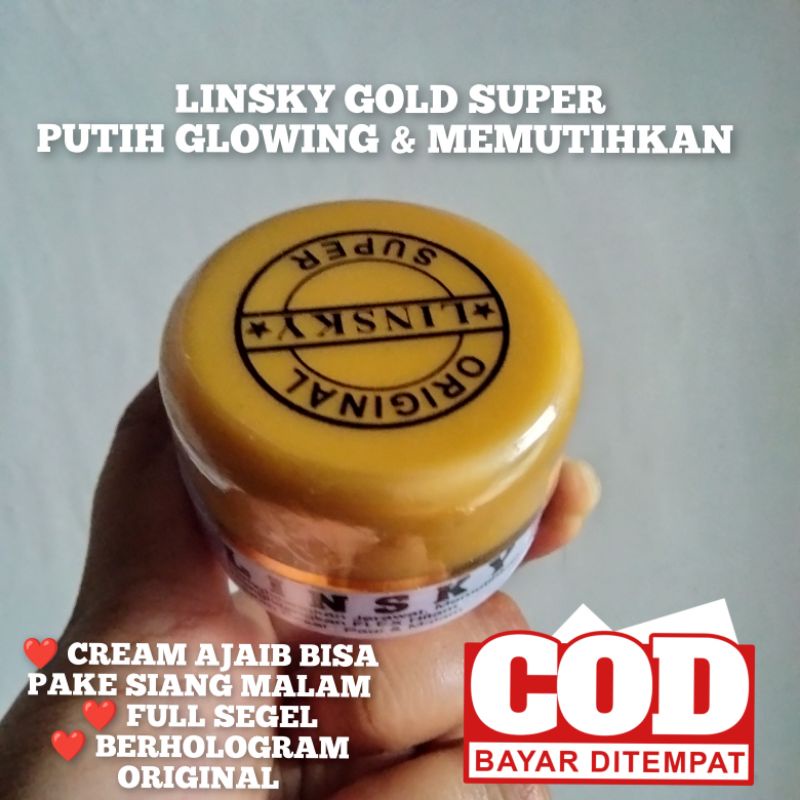 Jual LINSKY GOLD PUTIH GLOWING SUPER SEGEL BERHOLOGRAM ORIGINAL ...