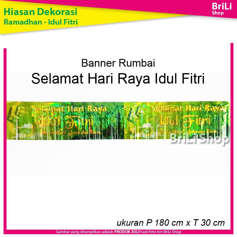 Hiasan Dekorasi Lebaran Idul Fitri Banner Rumbai Garland Garlan