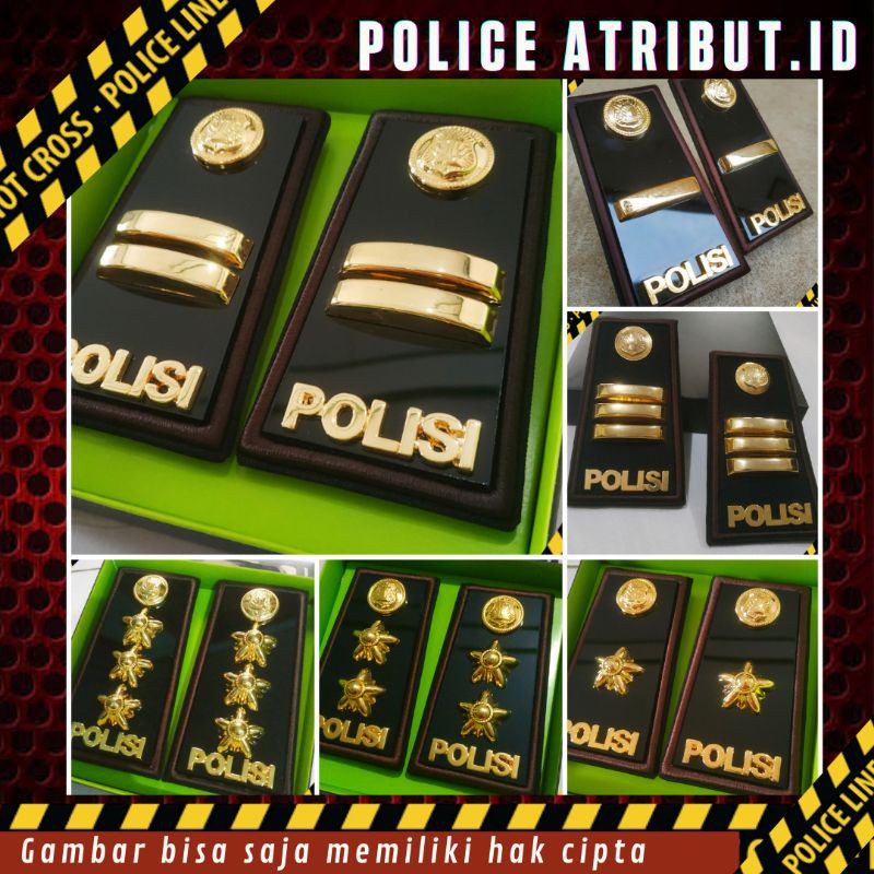 Jual Pangkat Polisi Pdh Perwira Mika Kilap Lis Bordir Perlengkapan Polri Terbaru Hot Product 