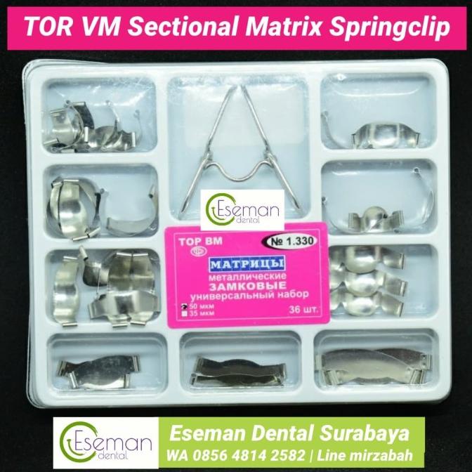 Jual Matrix Sectional TOR VM Saddle Spring Clip Dental Matriks Metal ...