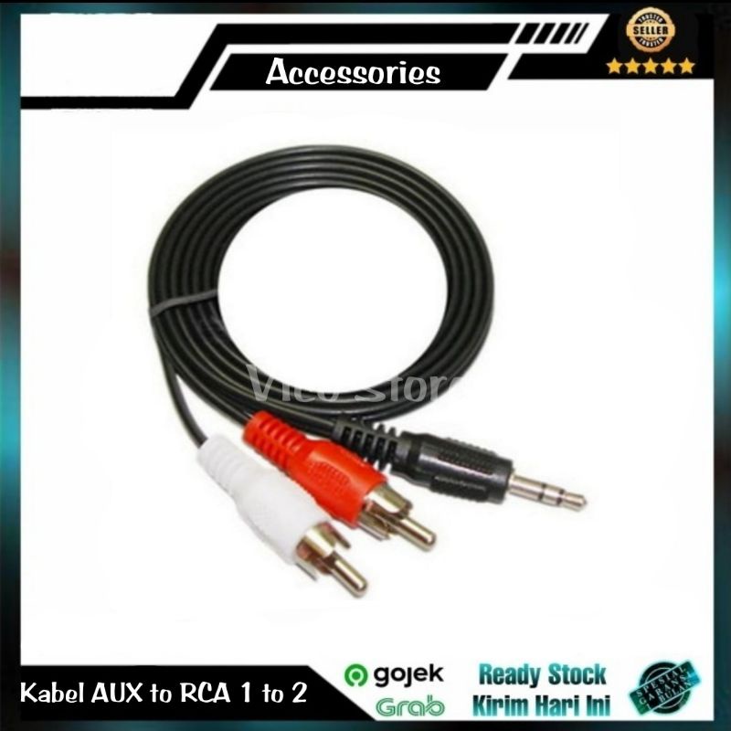 Jual Kabel Audio Jack Mm Aux To Rca Merah Putih To Speaker