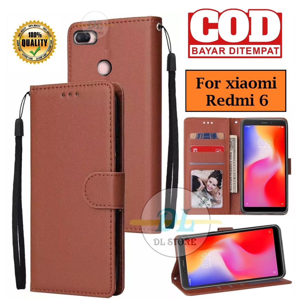 XIAOMI REDMI FLIP LEATHER CASE PREMIUM-FLIP WALLET CASE KULIT/CASING  DOMPET-FLIP COVER LEATHER-SARUNG BUKU HP