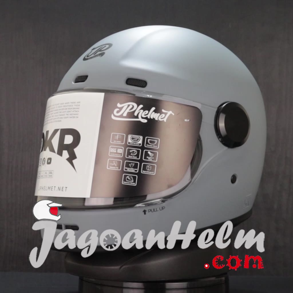 Jual JPX HELM JP ROKR SOLID | GREY DOFF | RETRO CLASSIC | Shopee Indonesia