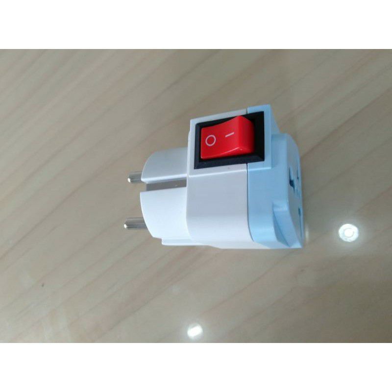 Jual Over steker adaptor 3 ke w universal skakel on off SNI over steker ...