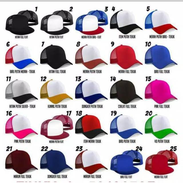 Jual Topi Jaring Trucker Polos | Shopee Indonesia